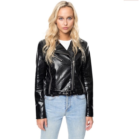 Croco faux leather jacket - Picture 2 of 4